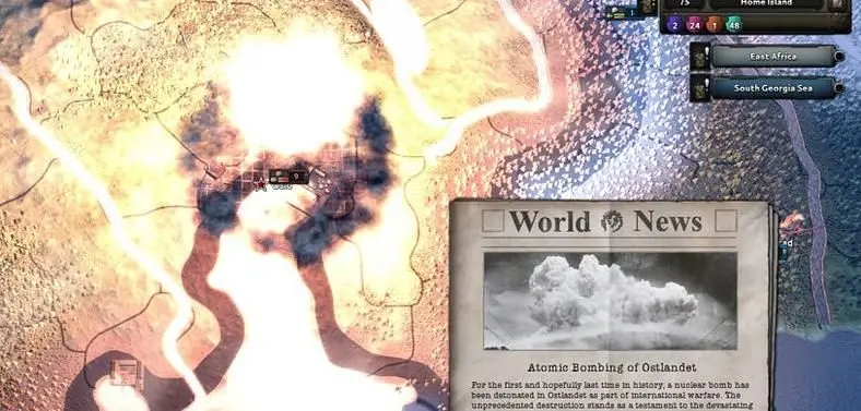 Hearts of Iron IV developer diary talks about nuclear weapons