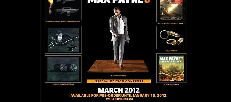 Max Payne 3 Special Edition available for preorder