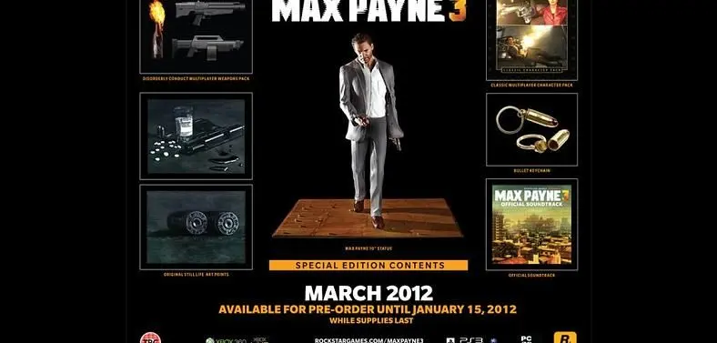 Max Payne 3 Special Edition available for preorder