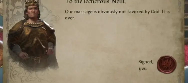 Crusader Kings 3 Character Somehow Marries and Divorces Himself