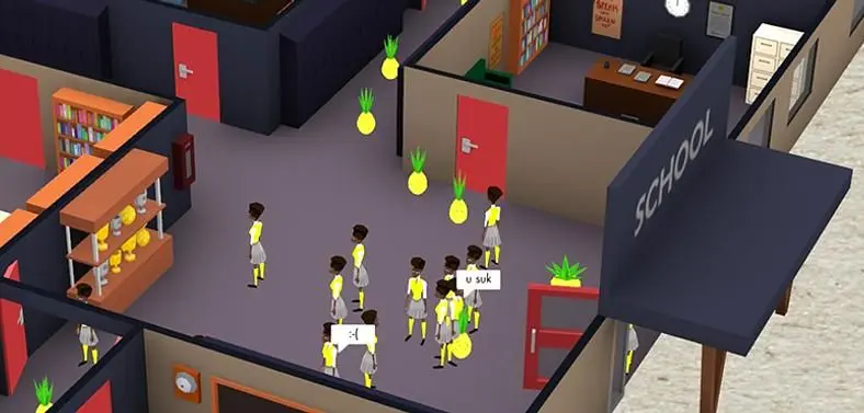 No Pineapple Left Behind available in Open Alpha, a school simulator for "orderly pineapples"