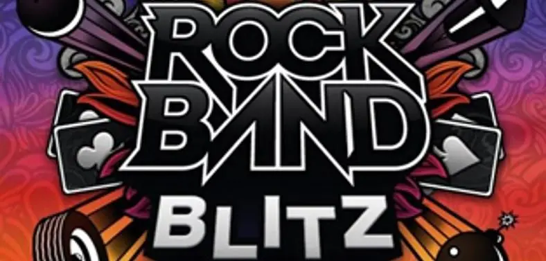 Rock Band Blitz from Harmonix for XBLA and PSN, uses Rock Band tracks