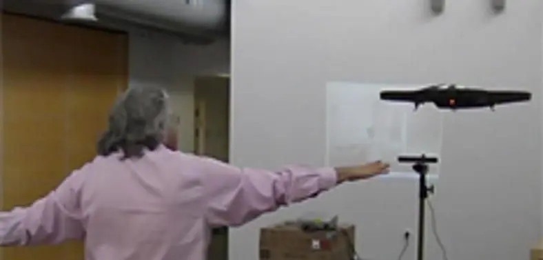 Kinect used to fly AR drone