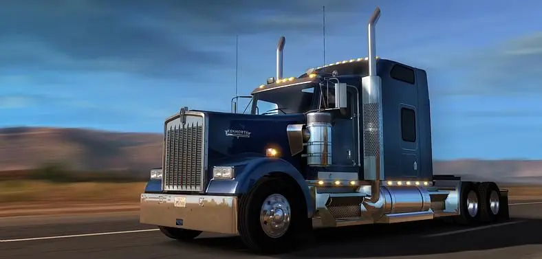 American Truck Simulator adds Kenworth W900, improves traffic law simulation