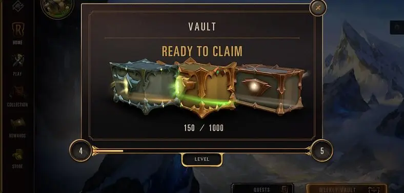 Legends of Runeterra Weekly Vault - Ranks, Rewards, Upgrades