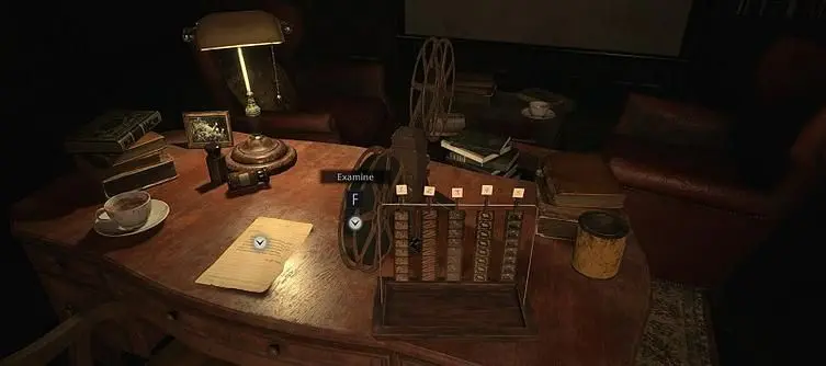 Resident Evil Village House Beneviento Film Projector Puzzle - Arranging the Film Strips in the Study