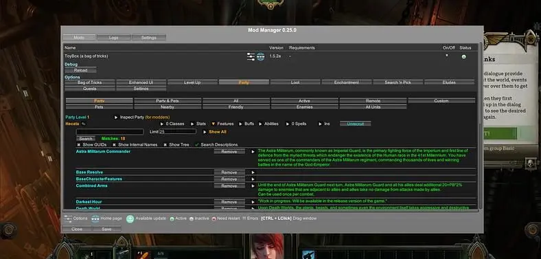 Warhammer 40,000: Rogue Trader Console Commands and Cheats