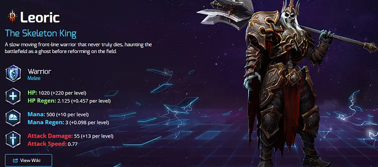 Leoric the Skeleton King is the next character coming to Heroes of the Storm