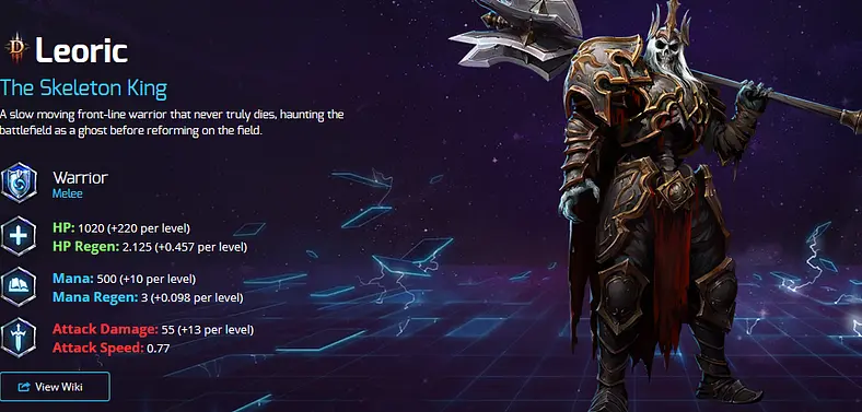 Leoric the Skeleton King is the next character coming to Heroes of the Storm