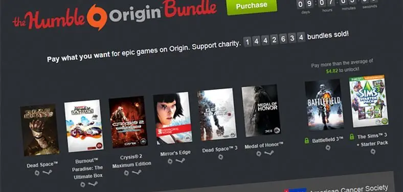 Humble Origin Bundle "biggest bundle ever" with over $6m in sales, 1.25m sold