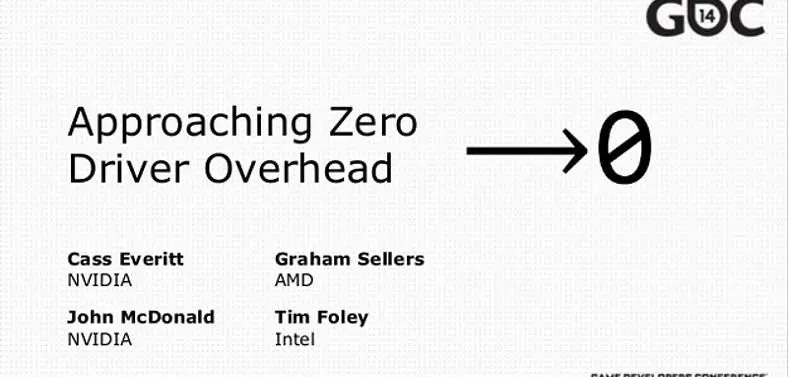 Nvidia, AMD and Intel advocate OpenGL at GDC, "7 to 15 times more performance"