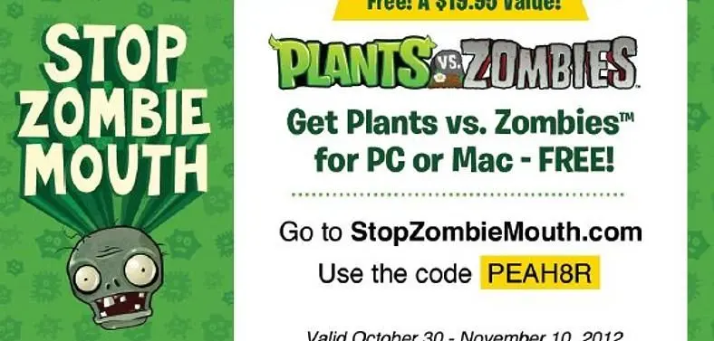 Free Plants vs. Zombies giveaway seeks to end Halloween tooth decay