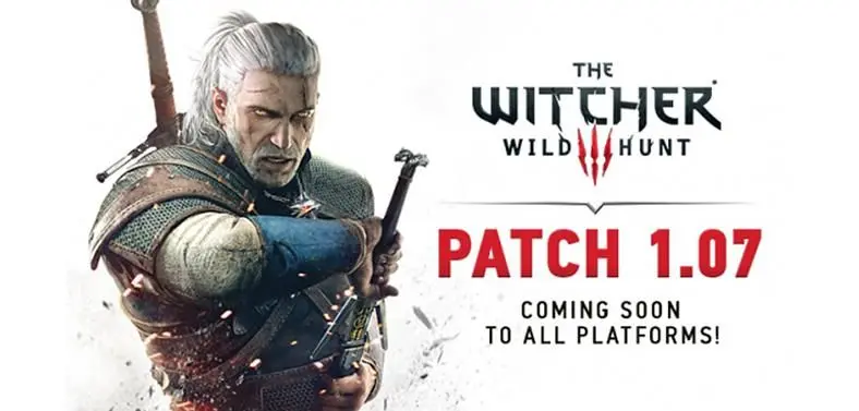Patch 1.07 for The Witcher 3 adds "stash for storing items," weightless components, "sorting options", dedicated books tab