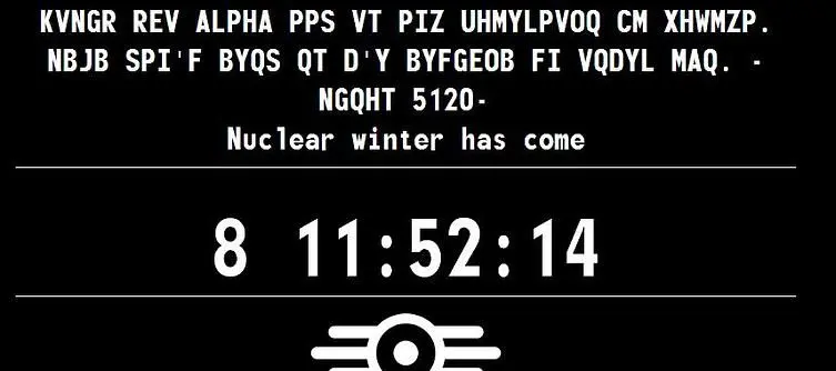 TheSurvivor2299.com updated with cipher puzzle related to Fallout 4?