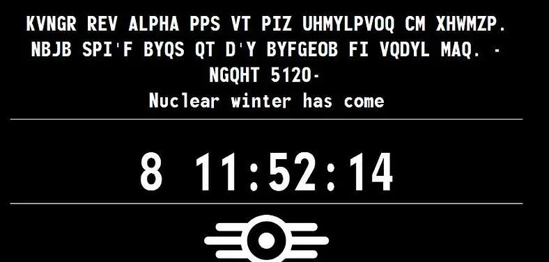 TheSurvivor2299.com updated with cipher puzzle related to Fallout 4?