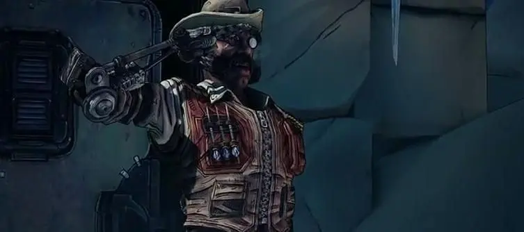 Sir Hammerlock shows off the new content in Borderlands 2