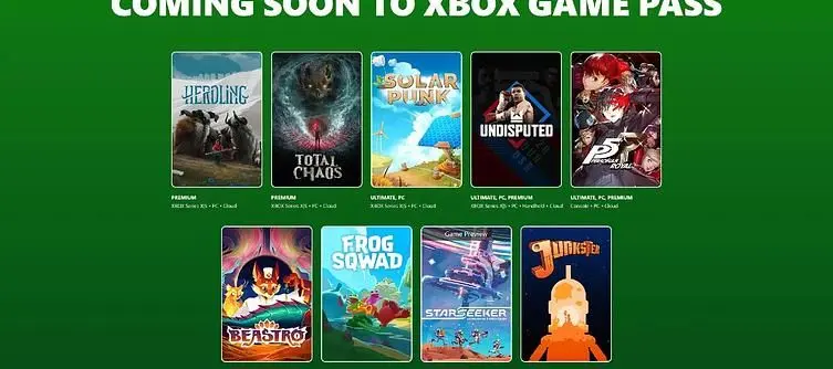 Games Coming to Xbox Game Pass in 2026 - June: Total Chaos,  Solarpunk, Persona 5 Royal and More