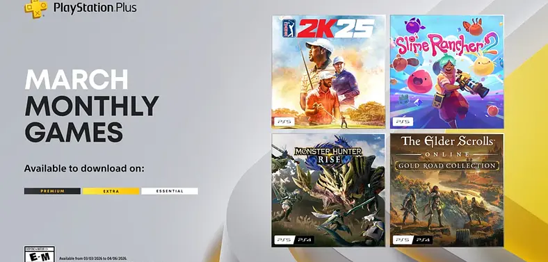 PlayStation Plus Essential Games List for March 2026