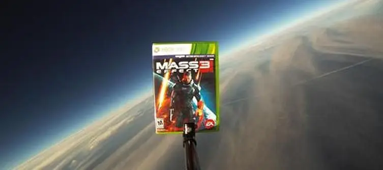 Early copies of Mass Effect 3 launched into space