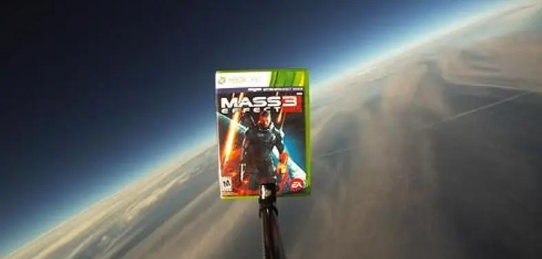 Early copies of Mass Effect 3 launched into space