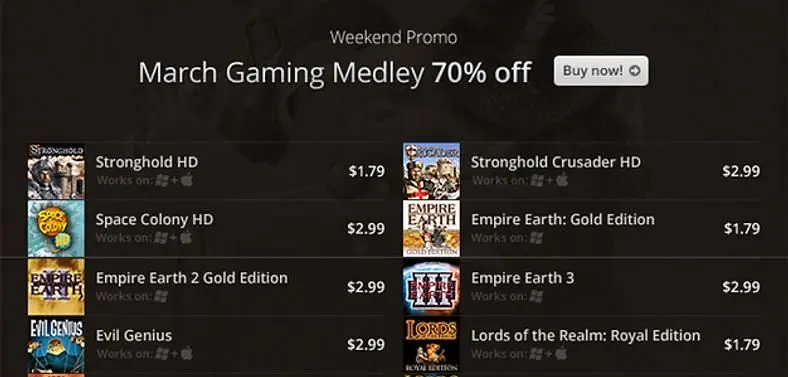 GOG.com begins 'March Gaming Medley' with 70% off until March 11th
