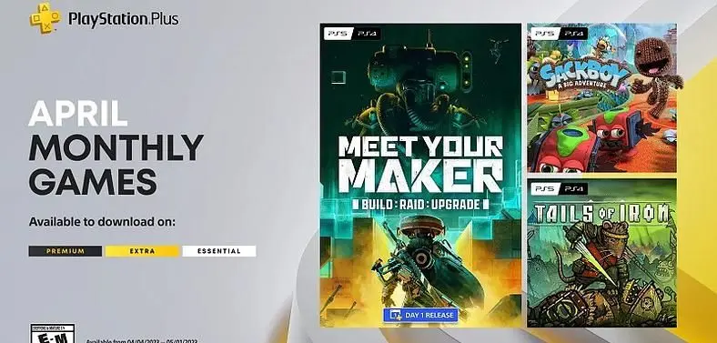 PlayStation Plus Monthly Free Games of April 2023 - Meet Your Maker Joins on Day One