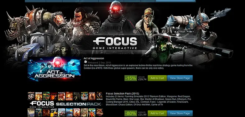 Focus Home Interactive kicks off publisher sale on Steam