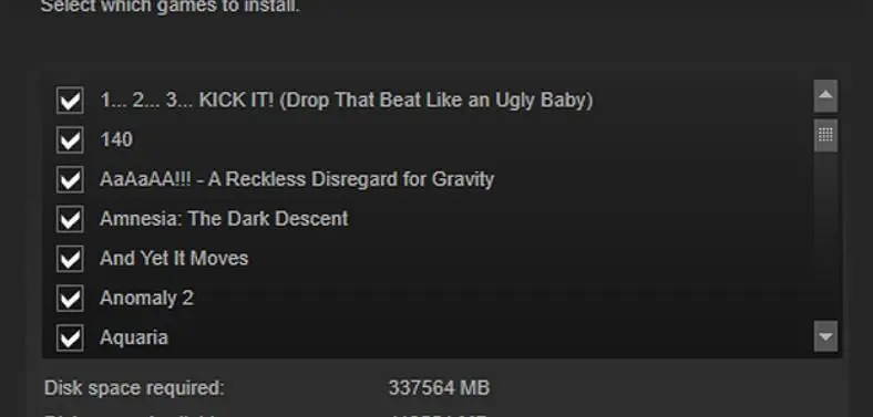 Steam update includes new UI to install 'multiple games at once'
