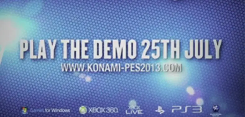 Pro Evolution Soccer 2013 demo dated July 25th
