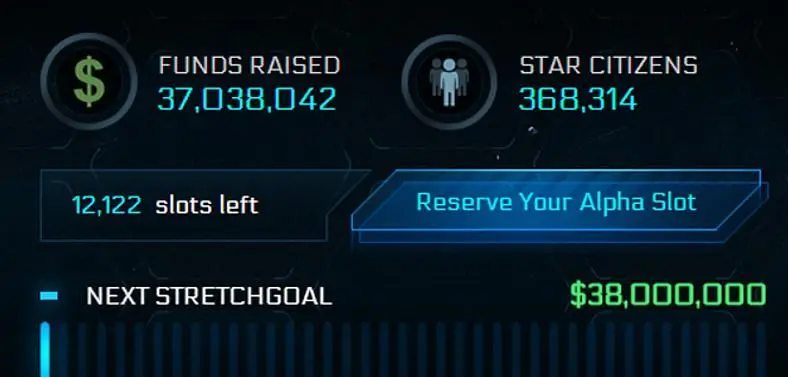Star Citizen's organization system launches, now at $37 million in funds