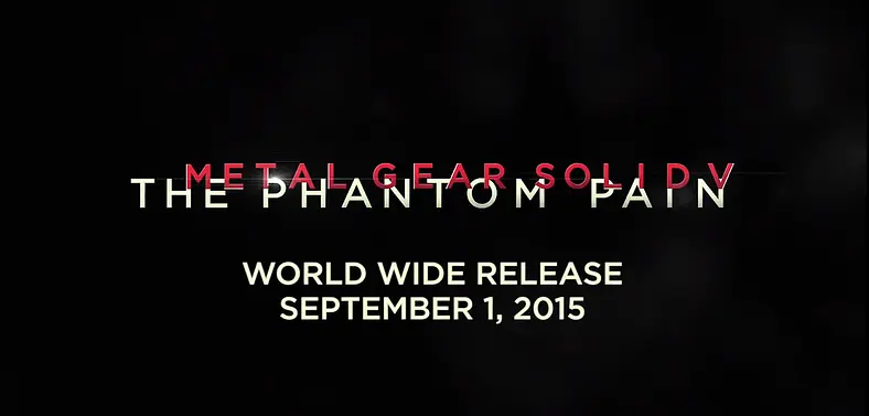Metal Gear Solid 5: The Phantom Pain will be released this September 1