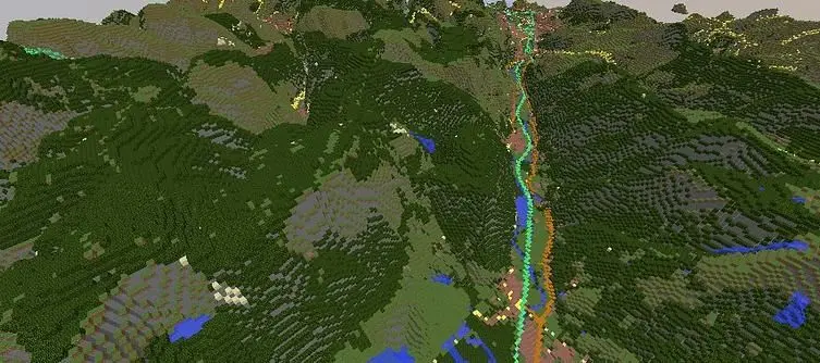 Accurate geological map of Great Britain recreated in Minecraft