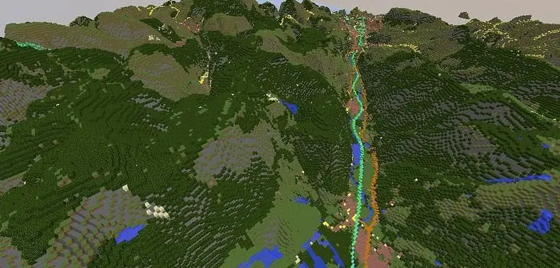 Accurate geological map of Great Britain recreated in Minecraft