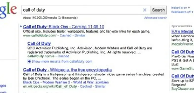 EA/Activision War Spills Onto Google