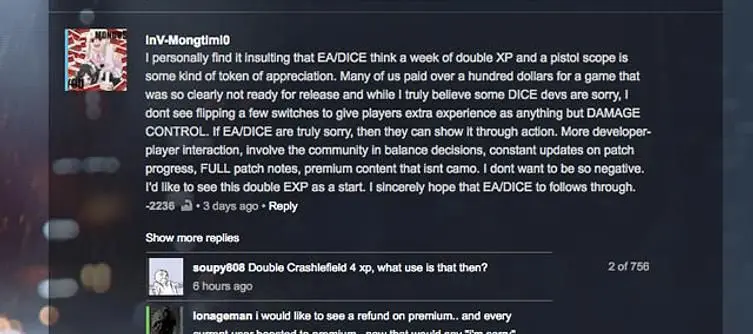 DICE silences Battlefield 4 criticism, restores it after outcry