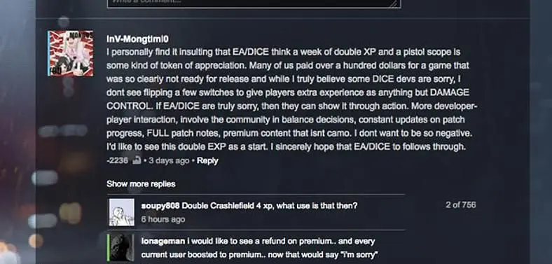 DICE silences Battlefield 4 criticism, restores it after outcry