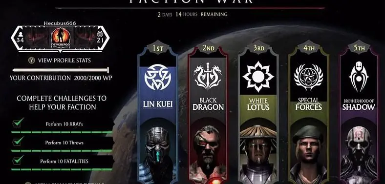 Mortal Kombat trailer reveals online Faction Wars