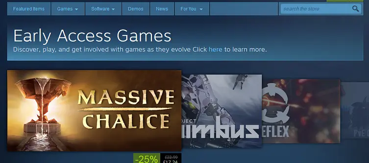 Only a quarter of Early Access games have seen a full release through Steam‏ 