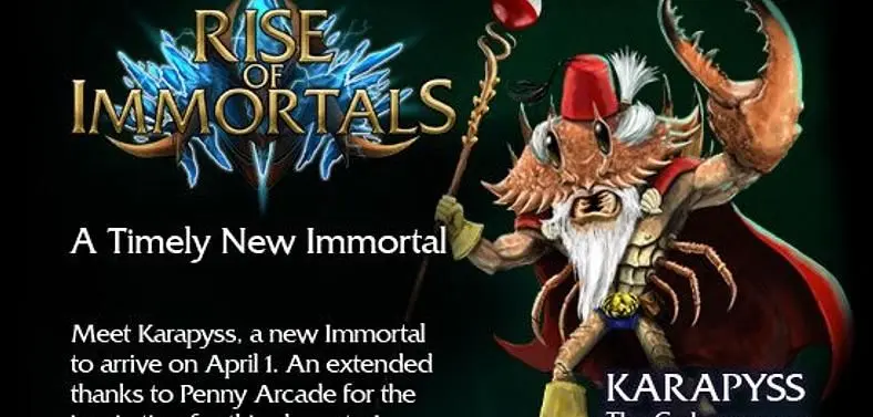 April Fool's Day: Rise of Immortals introduces the Crabomancer