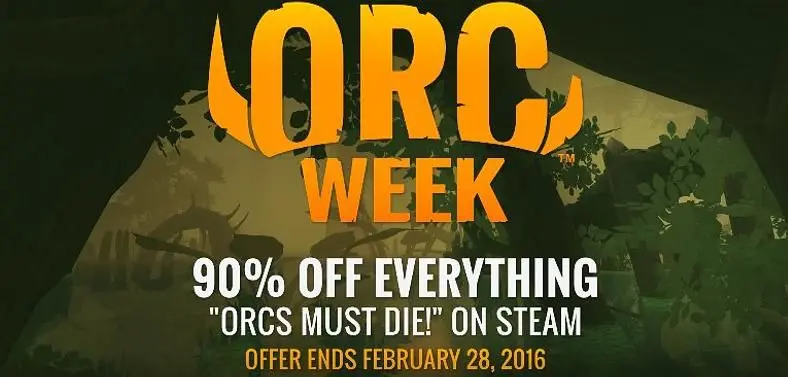 Orcs Must Die! 1 and 2 90% off on Steam for "Orc Week"