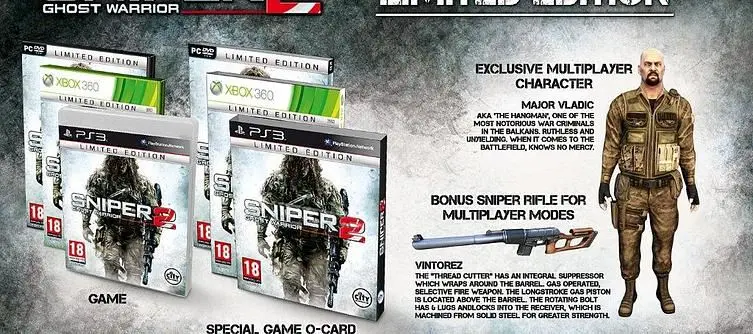 Special editions of Sniper: Ghost Warrior 2 revealed