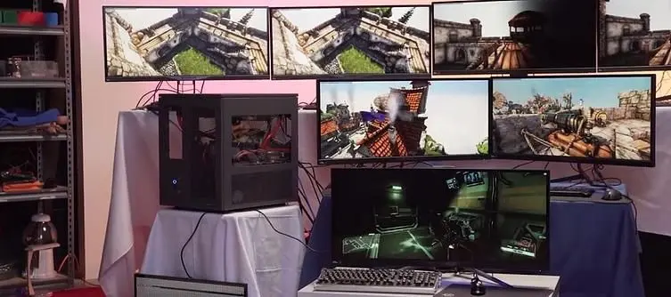 Experimental PC build allows for 7 simultaneous gaming systems