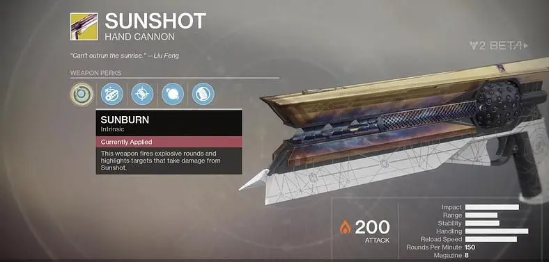 Here's How To Grab The Sunshot Handcannon - A Destiny 2 Gunslinger's Best Friend