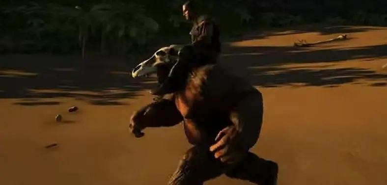 You can now ride around on an ape's shoulders in Ark: Survival Evolved 