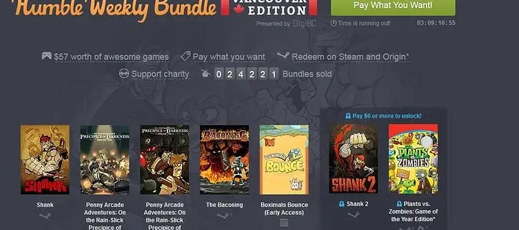Humble Weekly Bundle heads to Canada with the Vancouver Edition