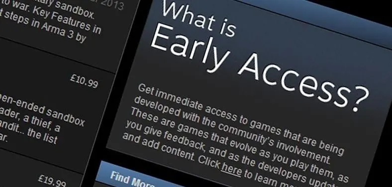 Steam Early Access FAQ now warns that some titles may never be completed