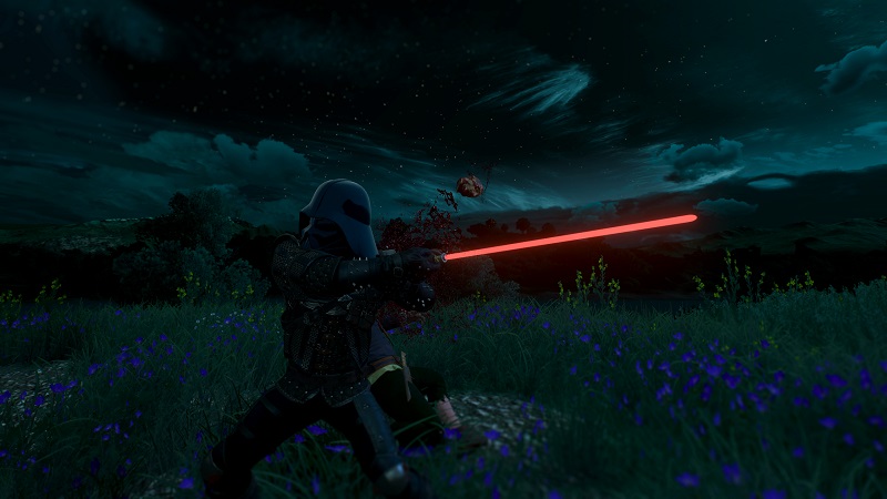 The Witcher 3 Star Wars Lightsaber Mod Turns Geralt Into | GameWatcher