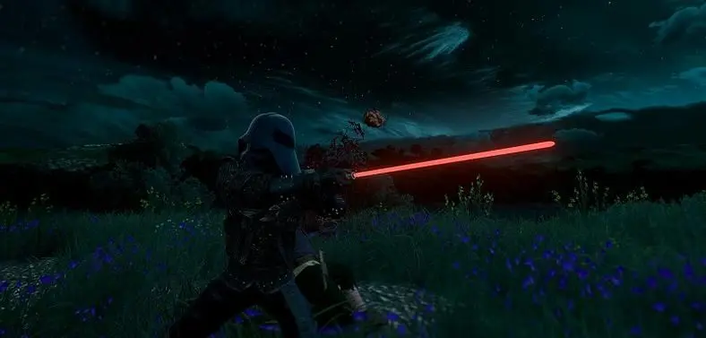 The Witcher 3 Star Wars Lightsaber Mod Turns Geralt Into Darth Vader
