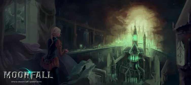 Moonfall is a fantasy beat-em-up in the style of Golden Axe