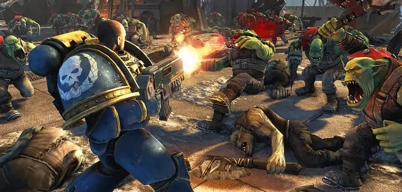 Co-op will be added to Space Marine post-release
